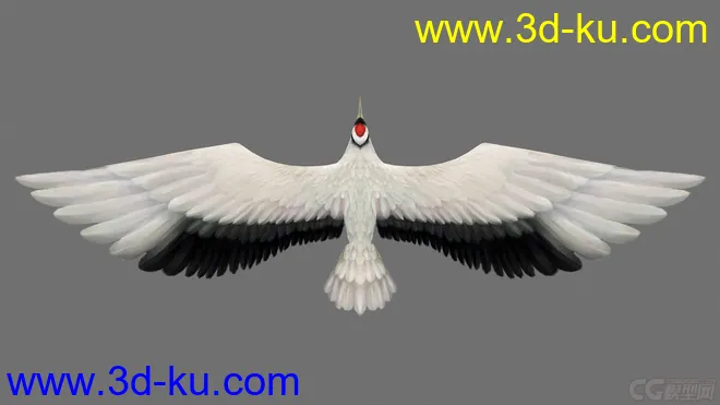 卡通鸟白鹤模型的图片4