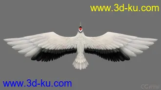 卡通鸟白鹤模型的图片