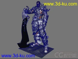 3D打印模型拿刀的武士的图片