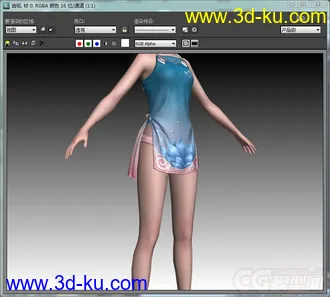 天涯明月刀模型，四边面布线，内衣女角色的图片