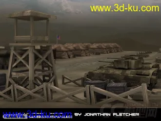 3D打印模型国外军事小基地的图片