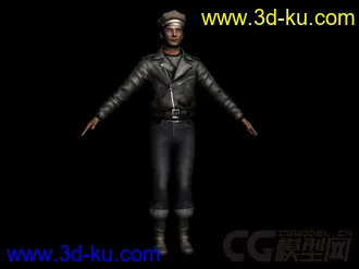 3D打印模型一个   穿 皮衣的男人的图片