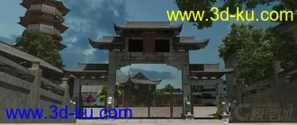 3D打印模型牌坊场景的图片