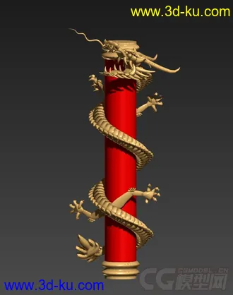 3D打印模型龙盘柱的图片
