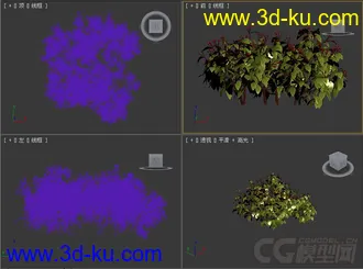 花草丛模型的图片