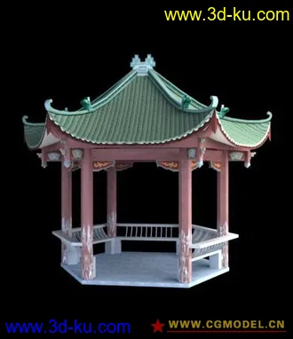 3D打印模型古建亭子的图片