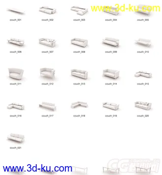 3D打印模型各种桌椅沙发的图片