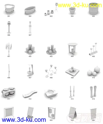 3D打印模型室内装饰道具的图片