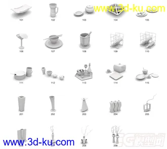 3D打印模型室内装饰道具的图片