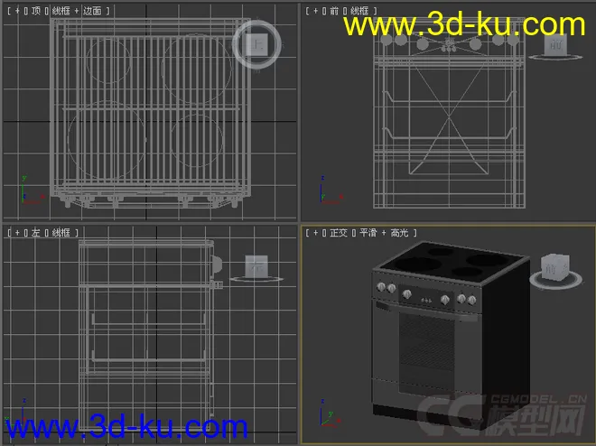 电磁炉带烤箱模型的图片3