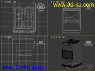 电磁炉带消毒柜模型2的图片