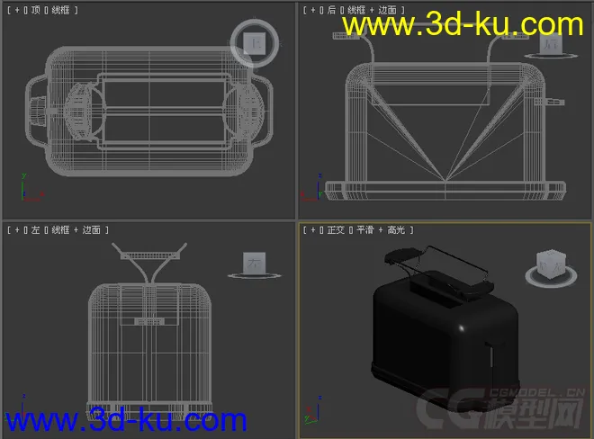 多士炉模型跳式烤面包机模型3的图片3