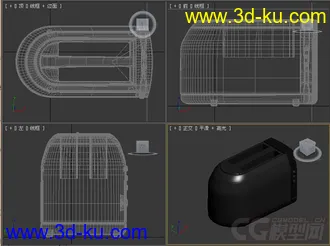 多士炉模型跳式烤面包机模型7的图片