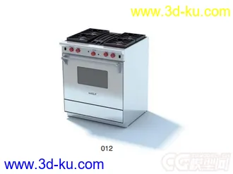 烤箱带燃气灶模型4的图片