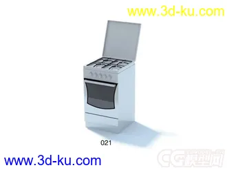 燃气灶带烤箱模型2的图片