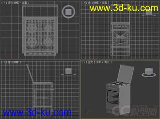 燃气灶带烤箱模型2的图片