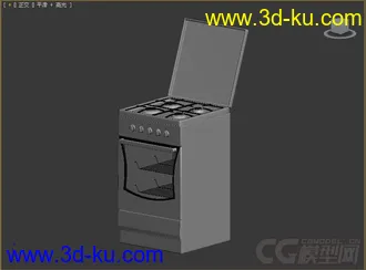 燃气灶带烤箱模型2的图片