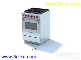 燃气灶带烤箱模型3的图片