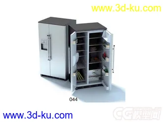 双门对开冰箱模型的图片