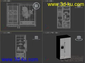 双门对开冰箱模型的图片