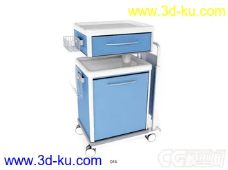 医院医疗用品推车模型3的图片