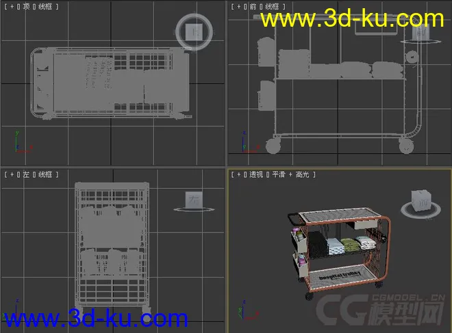 医院医疗用品推车模型2的图片2