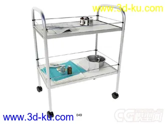 医院医疗用品推车模型的图片