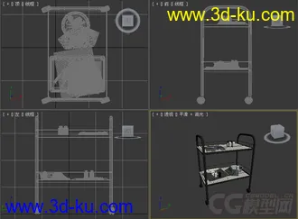 医院医疗用品推车模型的图片