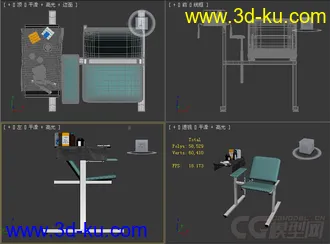 医院设备模型检查躺椅模型的图片