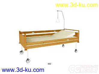 医院木质床铺模型的图片