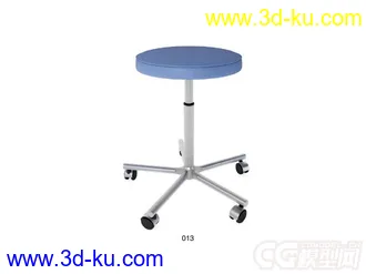 医院检查滚轮凳子模型的图片