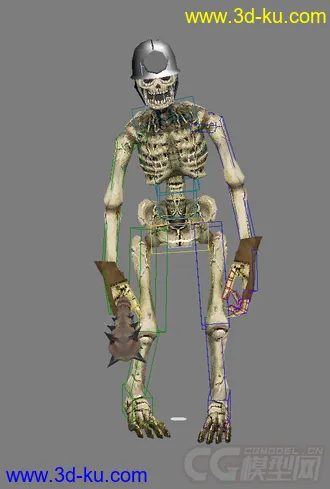 3D打印模型矿兵骷髅动作一套的图片
