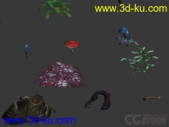 3D打印模型轩辕部分植物的图片