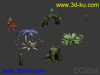 3D打印模型轩辕部分植物的图片