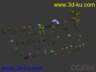 3D打印模型轩辕部分植物的图片
