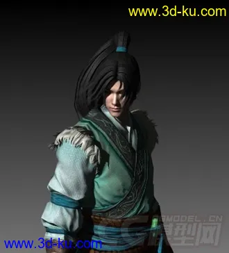 3D打印模型天涯明月刀 太白男角色 带CS骨骼绑定+少量表情绑定 武侠男的图片