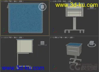 医院滚轮柜子模型2的图片