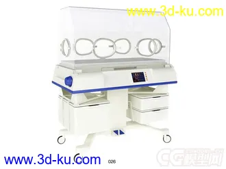 医疗婴儿供氧箱模型的图片