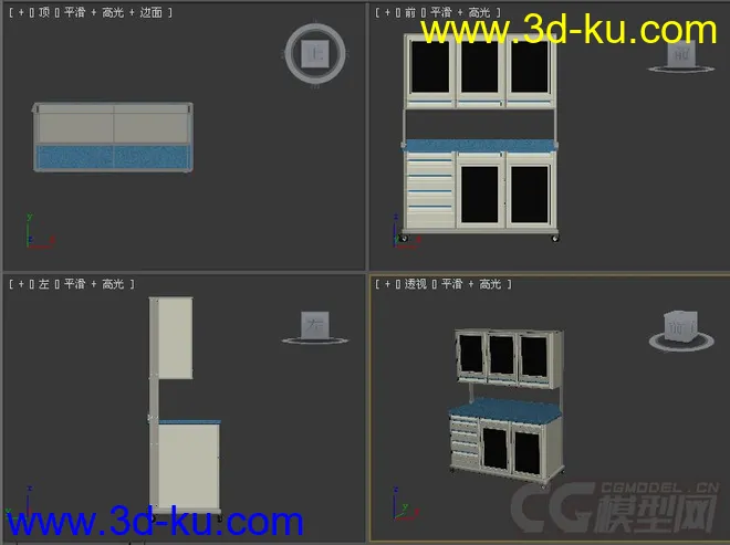 医疗医院用物品贮藏柜子模型的图片1