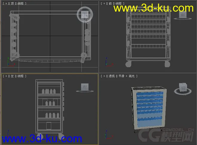 医疗医院用物品柜子模型的图片1