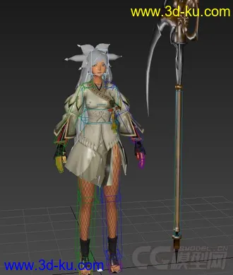 3D打印模型剑灵女性角色的图片