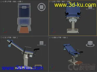 医疗检查用躺椅模型的图片