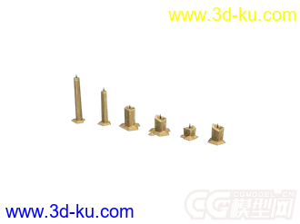3D打印模型蜡烛的图片
