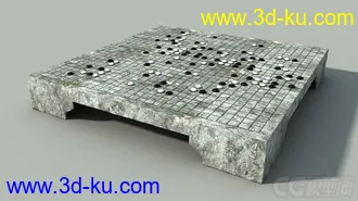 3D打印模型一款影视级别的石制围棋棋盘！！！！第一次发帖请大家支持！！！！！的图片