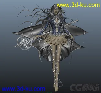 3D打印模型maya女性魔法师下载的图片