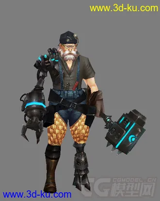 3D打印模型威武老汉优秀动作一套的图片
