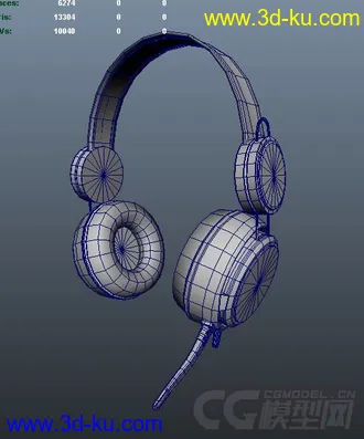 3D打印模型红色耳机的图片