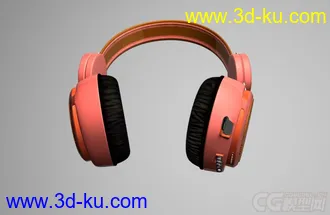 3D打印模型红色耳机的图片