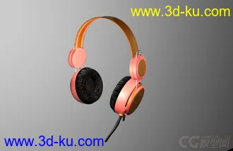 3D打印模型红色耳机的图片