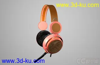 3D打印模型红色耳机的图片
